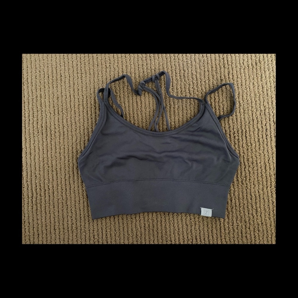 Dark grey sports bra